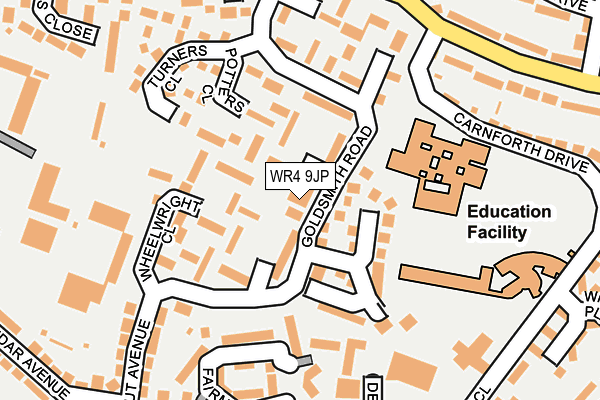 WR4 9JP map - OS OpenMap – Local (Ordnance Survey)