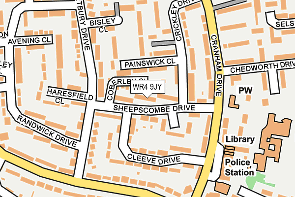 WR4 9JY map - OS OpenMap – Local (Ordnance Survey)