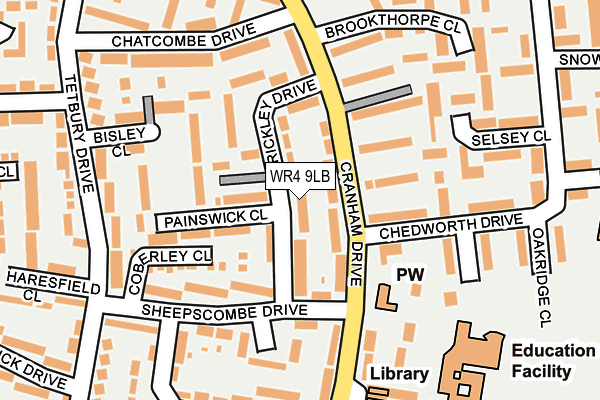 WR4 9LB map - OS OpenMap – Local (Ordnance Survey)