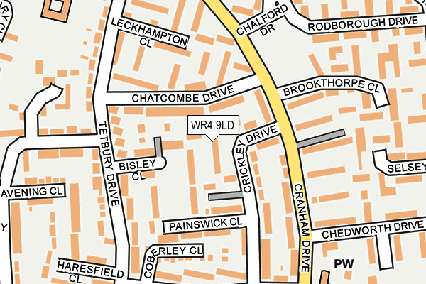 WR4 9LD map - OS OpenMap – Local (Ordnance Survey)