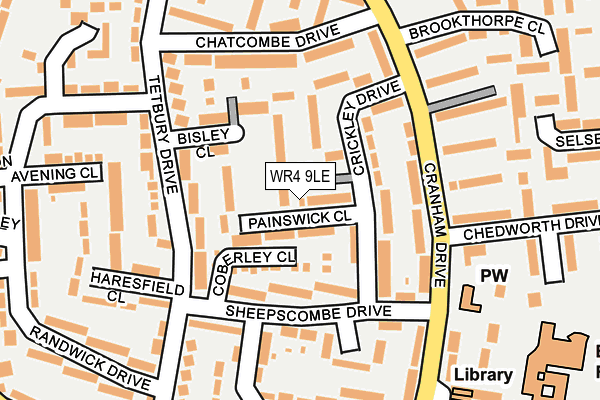 WR4 9LE map - OS OpenMap – Local (Ordnance Survey)