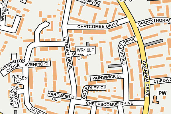 WR4 9LF map - OS OpenMap – Local (Ordnance Survey)