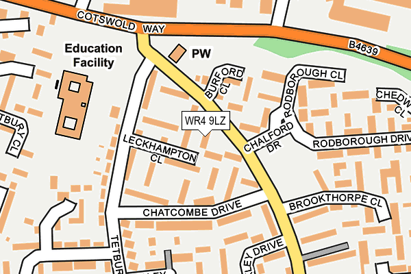 WR4 9LZ map - OS OpenMap – Local (Ordnance Survey)