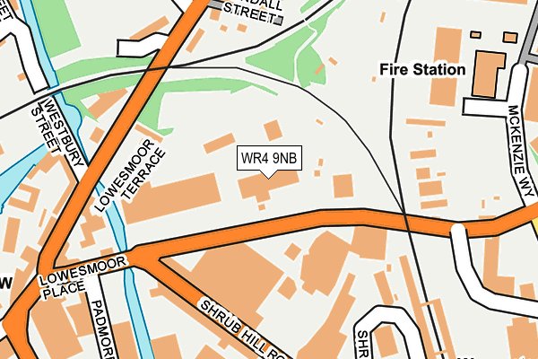 WR4 9NB map - OS OpenMap – Local (Ordnance Survey)