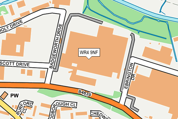 WR4 9NF map - OS OpenMap – Local (Ordnance Survey)
