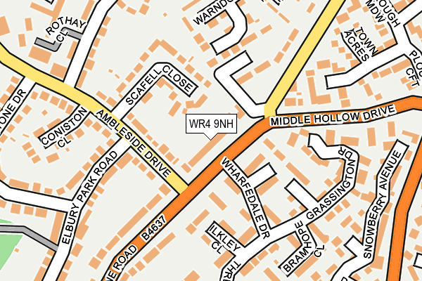 WR4 9NH map - OS OpenMap – Local (Ordnance Survey)
