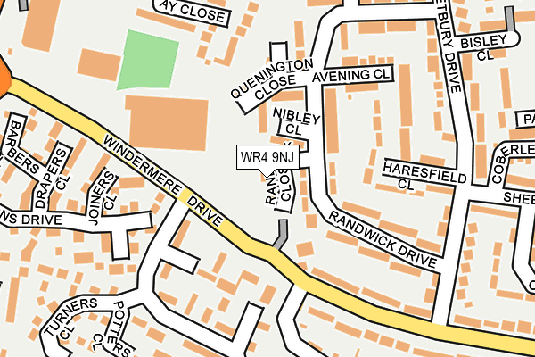 WR4 9NJ map - OS OpenMap – Local (Ordnance Survey)