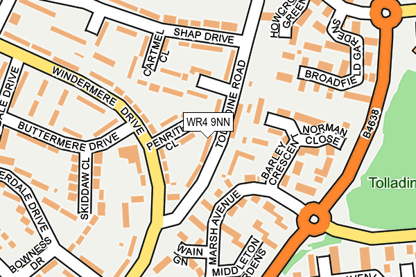 WR4 9NN map - OS OpenMap – Local (Ordnance Survey)