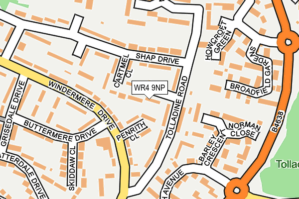 WR4 9NP map - OS OpenMap – Local (Ordnance Survey)