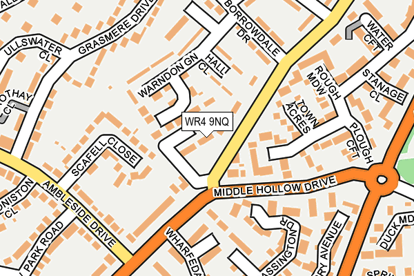 WR4 9NQ map - OS OpenMap – Local (Ordnance Survey)