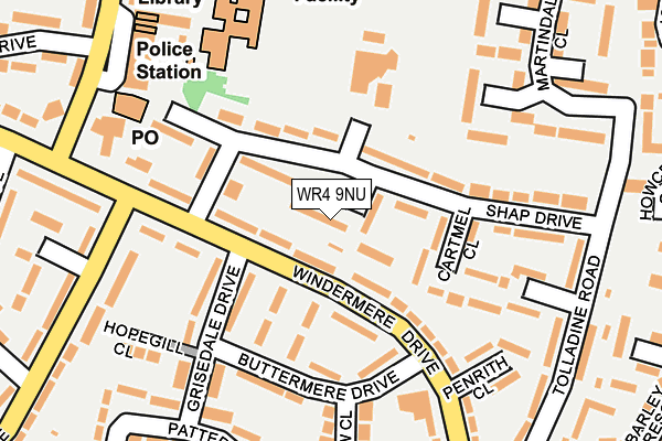 WR4 9NU map - OS OpenMap – Local (Ordnance Survey)