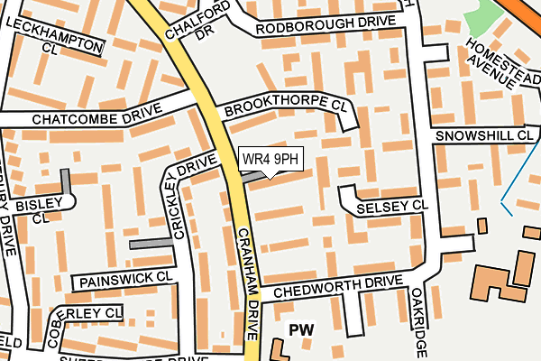 WR4 9PH map - OS OpenMap – Local (Ordnance Survey)