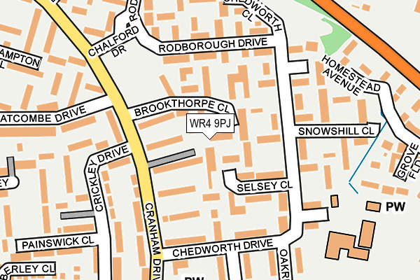 WR4 9PJ map - OS OpenMap – Local (Ordnance Survey)