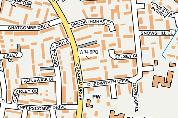 WR4 9PQ map - OS OpenMap – Local (Ordnance Survey)