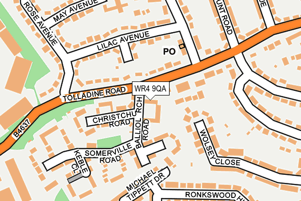 WR4 9QA map - OS OpenMap – Local (Ordnance Survey)