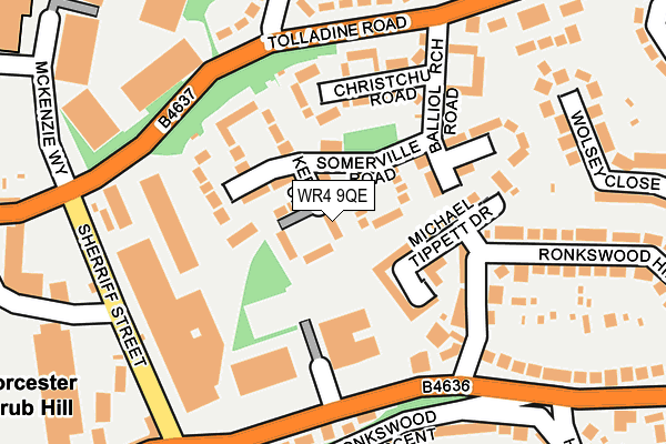 WR4 9QE map - OS OpenMap – Local (Ordnance Survey)