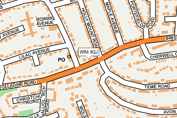 WR4 9QJ map - OS OpenMap – Local (Ordnance Survey)