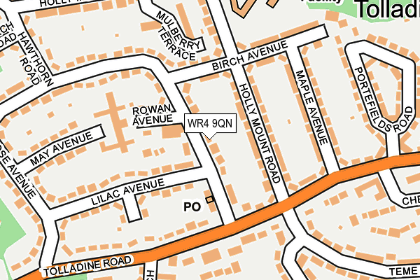 WR4 9QN map - OS OpenMap – Local (Ordnance Survey)
