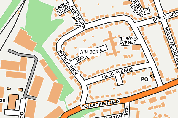 WR4 9QR map - OS OpenMap – Local (Ordnance Survey)