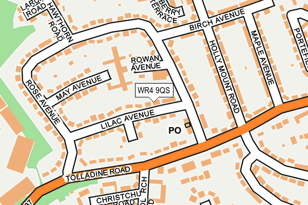 WR4 9QS map - OS OpenMap – Local (Ordnance Survey)