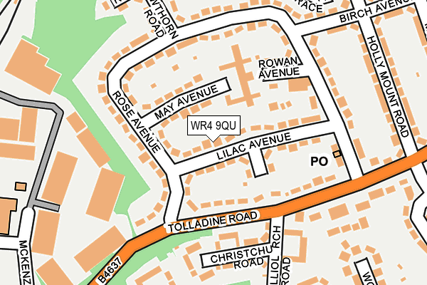 WR4 9QU map - OS OpenMap – Local (Ordnance Survey)