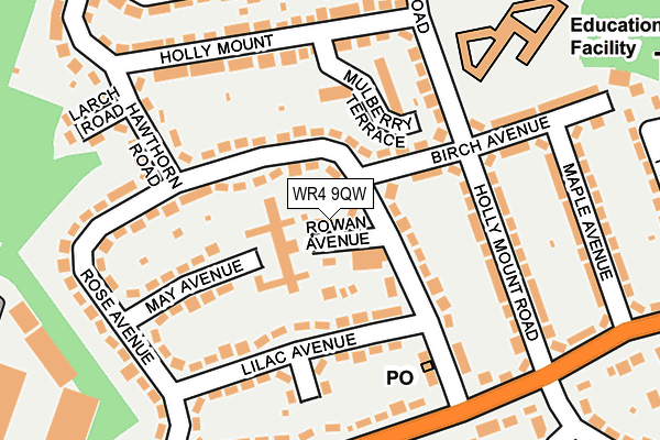 WR4 9QW map - OS OpenMap – Local (Ordnance Survey)
