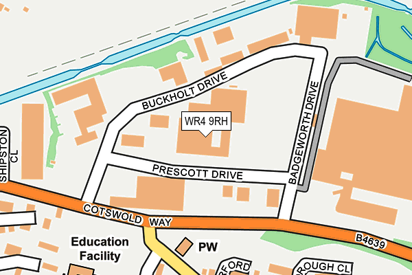 WR4 9RH map - OS OpenMap – Local (Ordnance Survey)