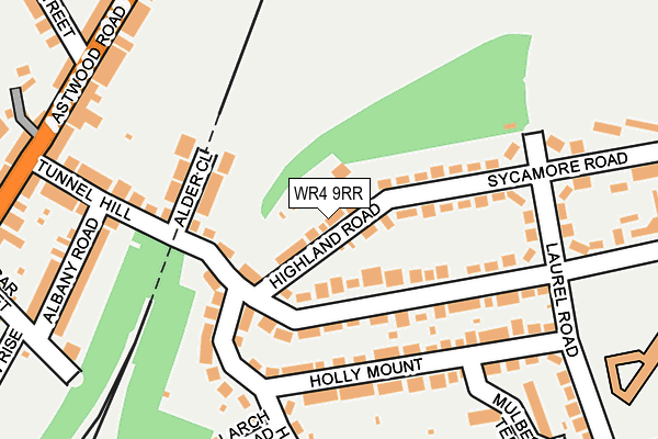 WR4 9RR map - OS OpenMap – Local (Ordnance Survey)