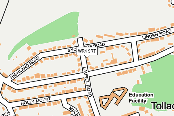 WR4 9RT map - OS OpenMap – Local (Ordnance Survey)