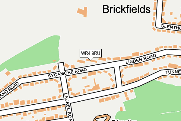 WR4 9RU map - OS OpenMap – Local (Ordnance Survey)