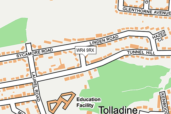 WR4 9RX map - OS OpenMap – Local (Ordnance Survey)