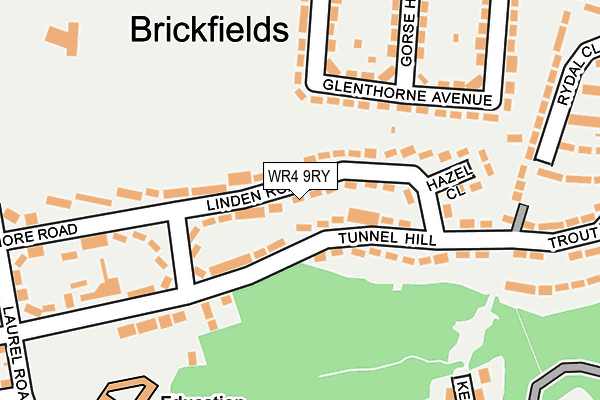 WR4 9RY map - OS OpenMap – Local (Ordnance Survey)