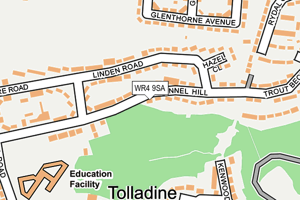 WR4 9SA map - OS OpenMap – Local (Ordnance Survey)