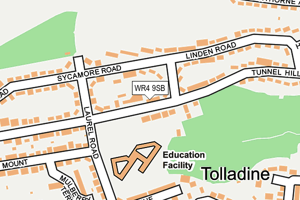 WR4 9SB map - OS OpenMap – Local (Ordnance Survey)