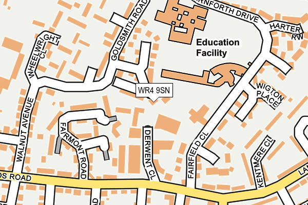 WR4 9SN map - OS OpenMap – Local (Ordnance Survey)