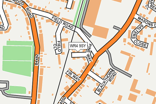 WR4 9SY map - OS OpenMap – Local (Ordnance Survey)
