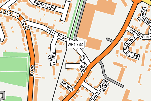 WR4 9SZ map - OS OpenMap – Local (Ordnance Survey)