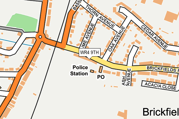 WR4 9TH map - OS OpenMap – Local (Ordnance Survey)