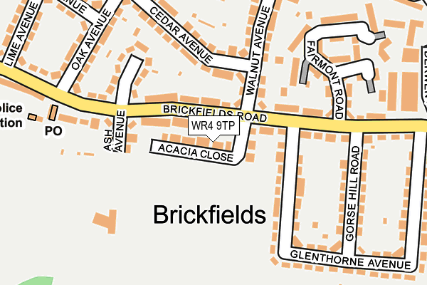 WR4 9TP map - OS OpenMap – Local (Ordnance Survey)