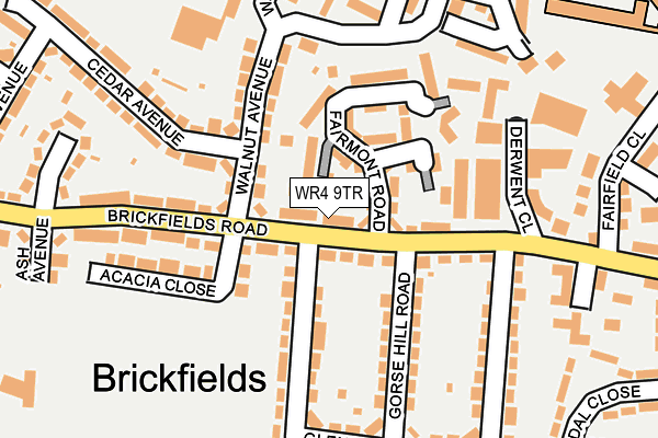 WR4 9TR map - OS OpenMap – Local (Ordnance Survey)