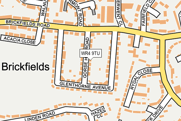 WR4 9TU map - OS OpenMap – Local (Ordnance Survey)