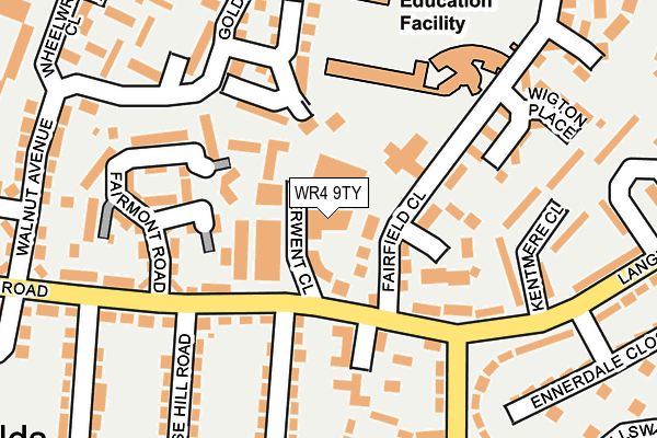 WR4 9TY map - OS OpenMap – Local (Ordnance Survey)