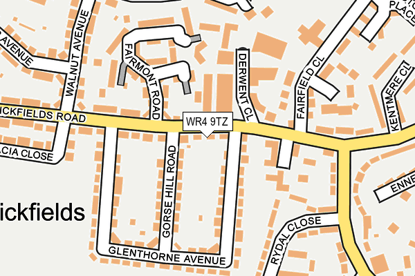 WR4 9TZ map - OS OpenMap – Local (Ordnance Survey)
