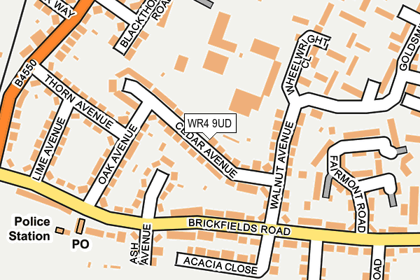 WR4 9UD map - OS OpenMap – Local (Ordnance Survey)