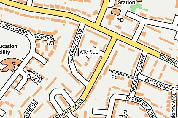 WR4 9UL map - OS OpenMap – Local (Ordnance Survey)