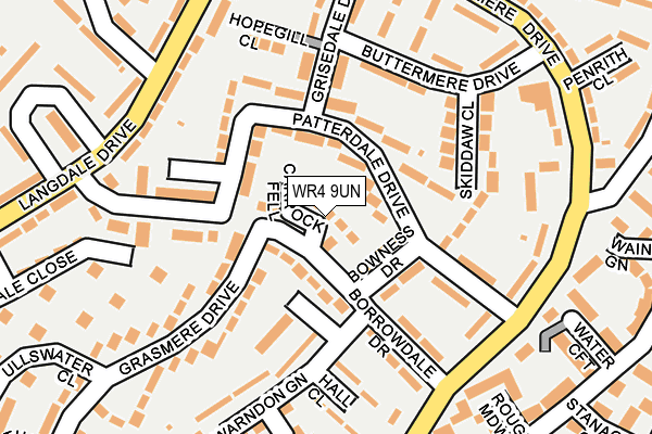 WR4 9UN map - OS OpenMap – Local (Ordnance Survey)