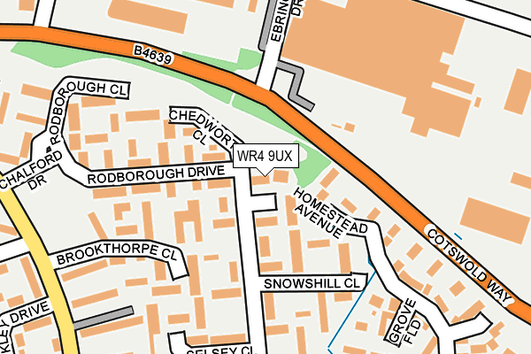 WR4 9UX map - OS OpenMap – Local (Ordnance Survey)