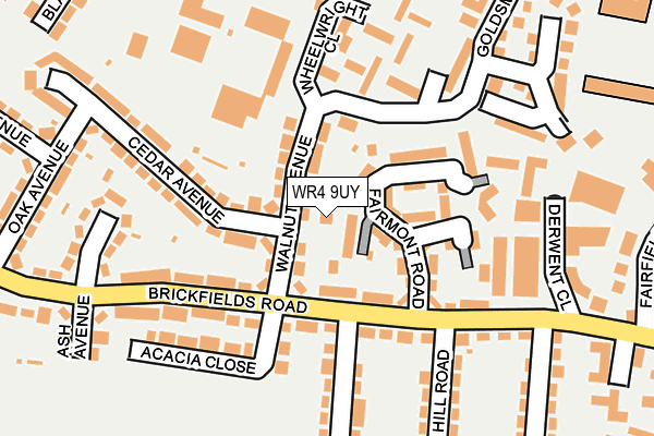 WR4 9UY map - OS OpenMap – Local (Ordnance Survey)