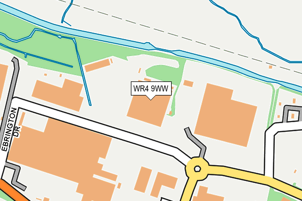 WR4 9WW map - OS OpenMap – Local (Ordnance Survey)