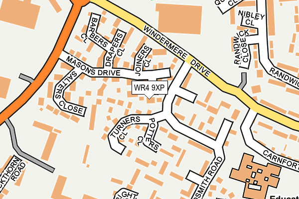 WR4 9XP map - OS OpenMap – Local (Ordnance Survey)